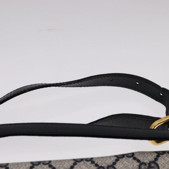 GUCCI GG Supreme Sherry Line Shoulder Bag Pvc Red Navy - Picture 8 of 16